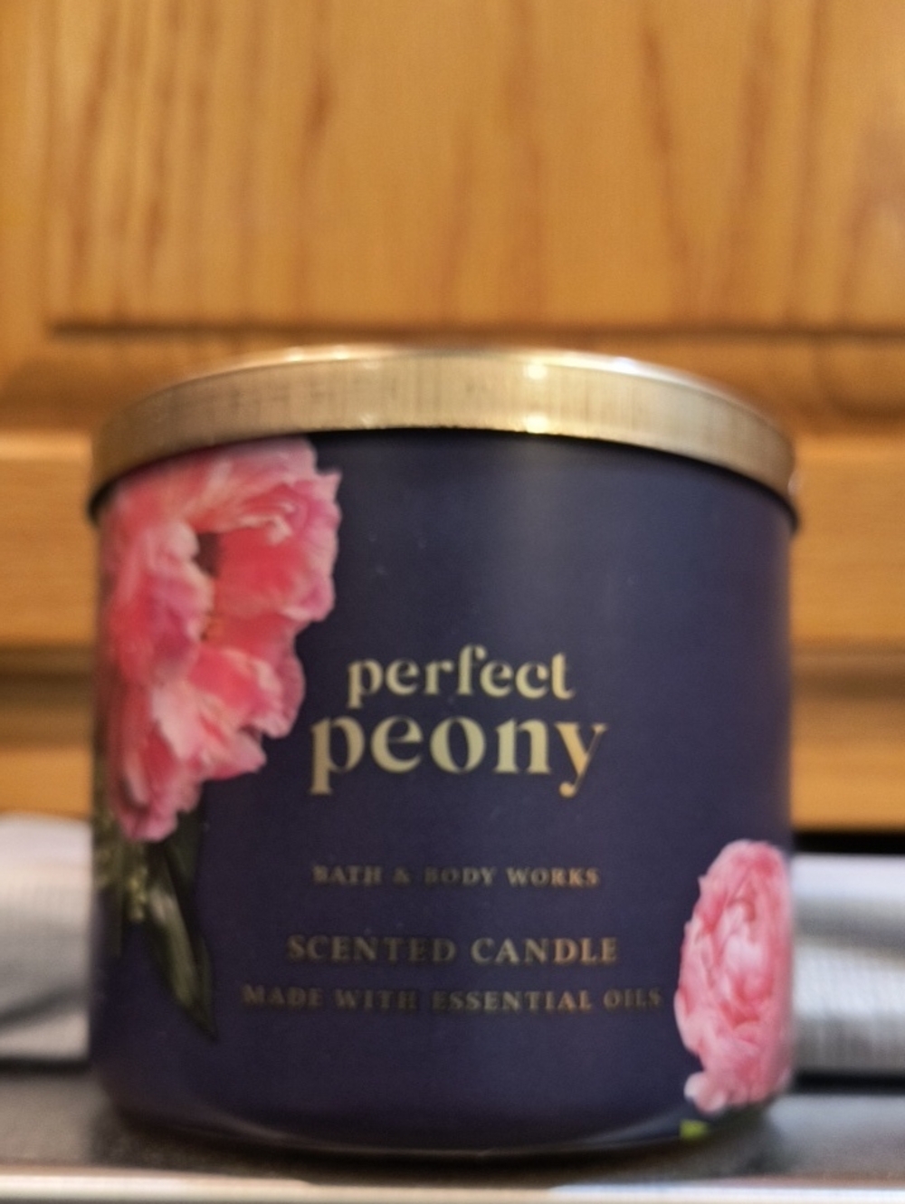 Bath & Body Works 3 Wick "Perfect Peony" Scented Jar Candle